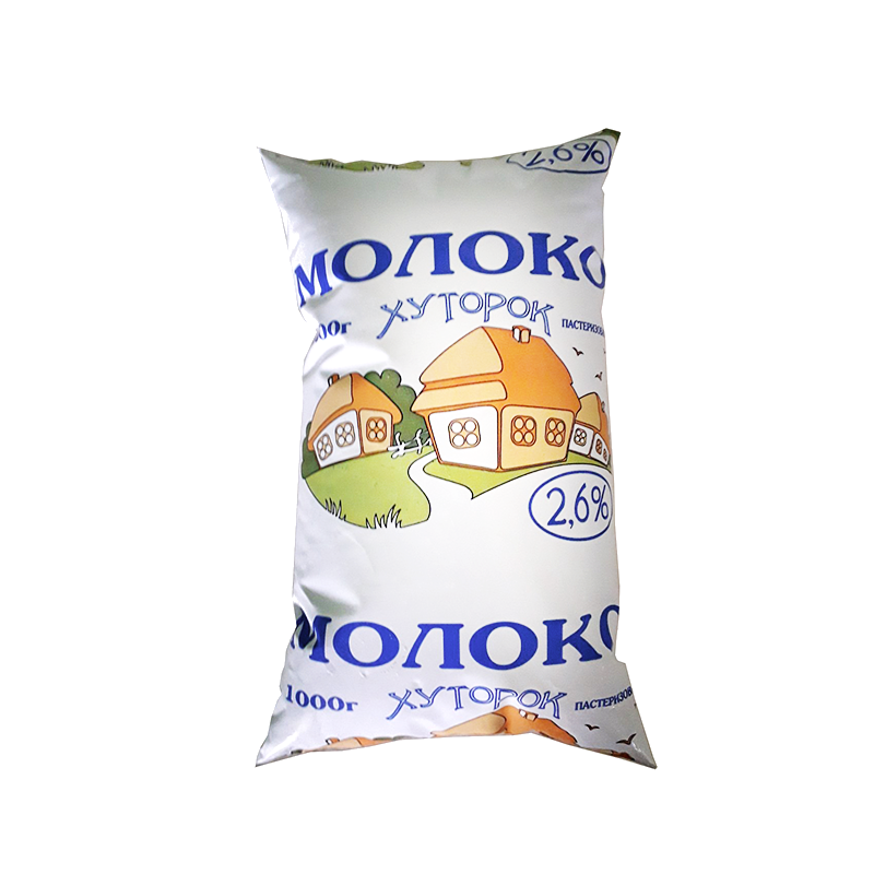 Молоко коров'яче ХУТОРОК, пастеризоване, 2,6%, 1000г